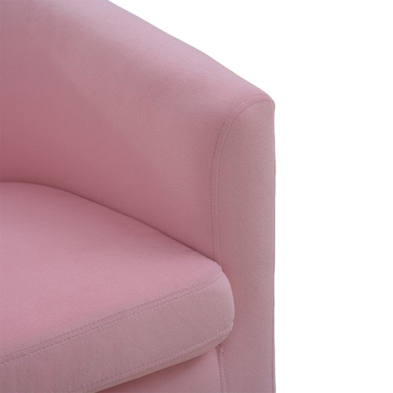 Breiona 27.36" Wide 360-Degree Swivel Chair, Pink Velvet