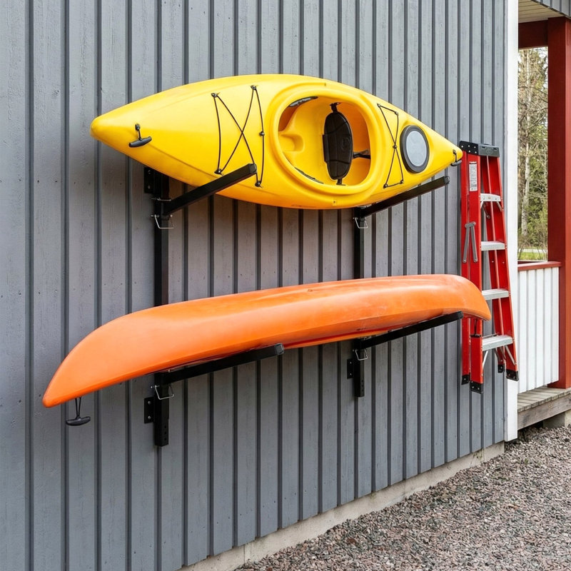 Support de rangement pour kayak, support multi-niveaux à 2/4 niveaux, support de kayak mural / autoportant / pour quai
