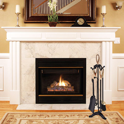 Alyissa Iron Fireplace Tool Set