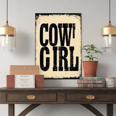 Canvas Wall Art Vintage Cowgirl Bold Typography Western Farmhouse Canvas Wall Art Vintage Poster Print Home Decor