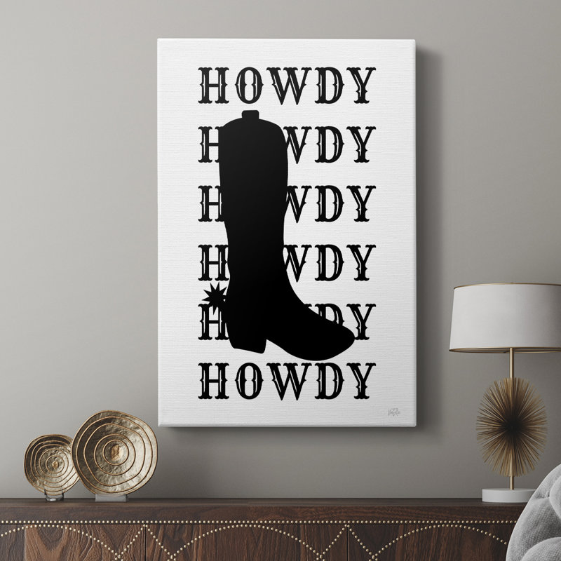 Howdy - Cavas enveloppés de galerie, H 27 po x l 18 po