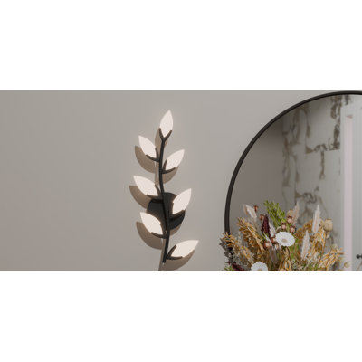 Sahur Integrated LED Matte Black Wall Sconce