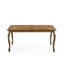 Ensemble de salle à manger extensible 7 pièces en tissu, bois d'hévéa et canne Stockseth-1381679220-1381679223-1381679222