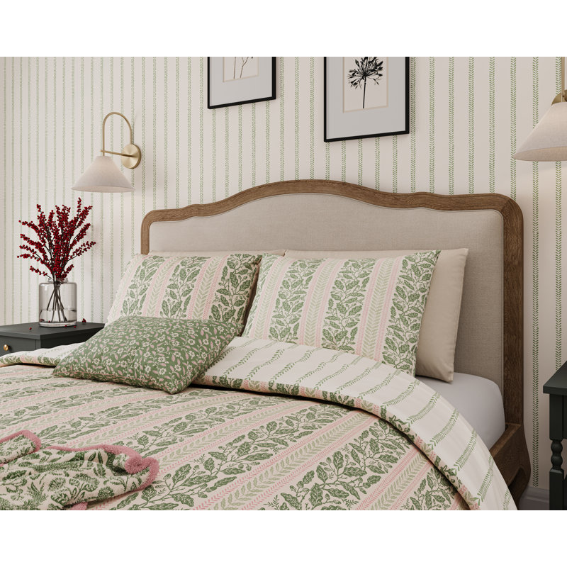 Oak Stripe  Cover Set, Super King Duvet Cover + 2 Pillowcases