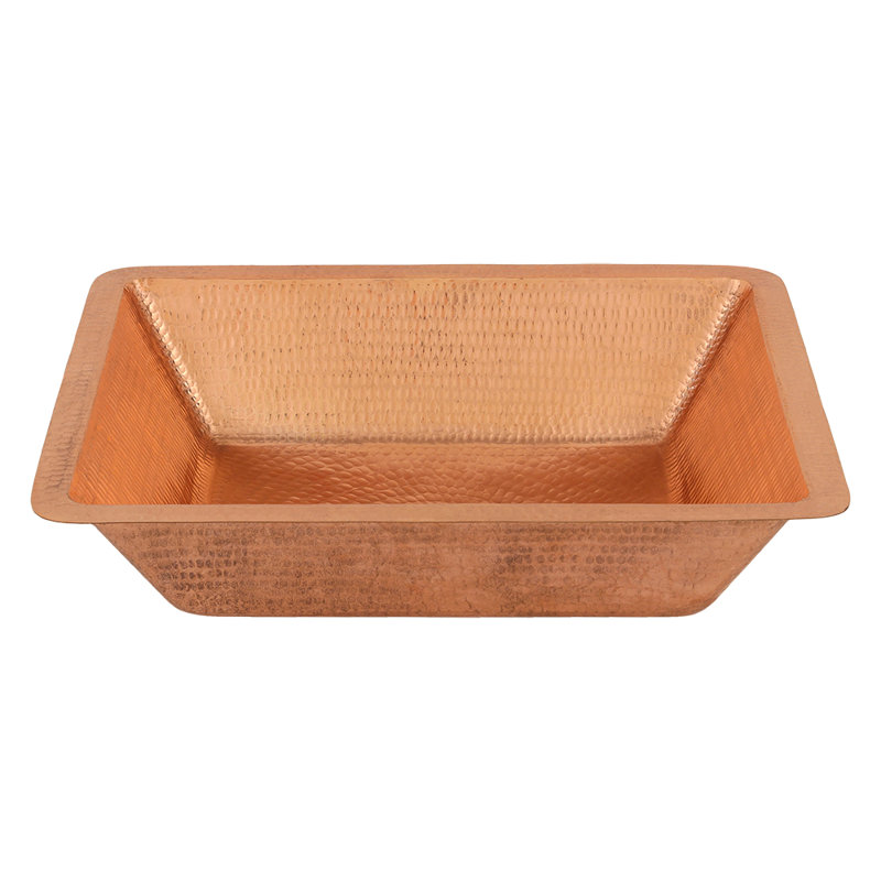 Premier Copper Products BSP5_LREC19PC-P Bathroom Sink And Drain Package
