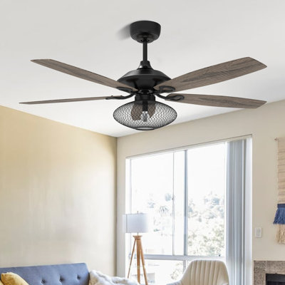 Ventilateur de plafond 52 po avec télécommande et ensemble d'éclairage inclus Salon