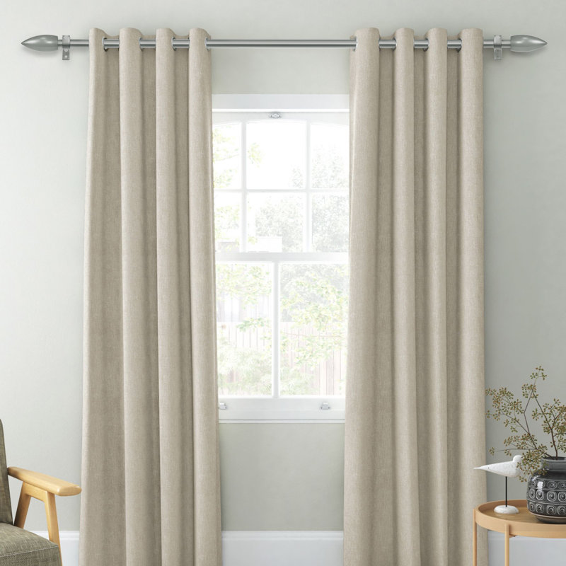 Tringle à rideaux simple Vermehr, H 0,62 po x l 48 po x P 0,62 po, Étain