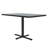 Correll 30x42 Café Bistro Bar Table, Rectangular, Gray Granite Laminate Top, Black Cast Iron Base, Leveling Glides