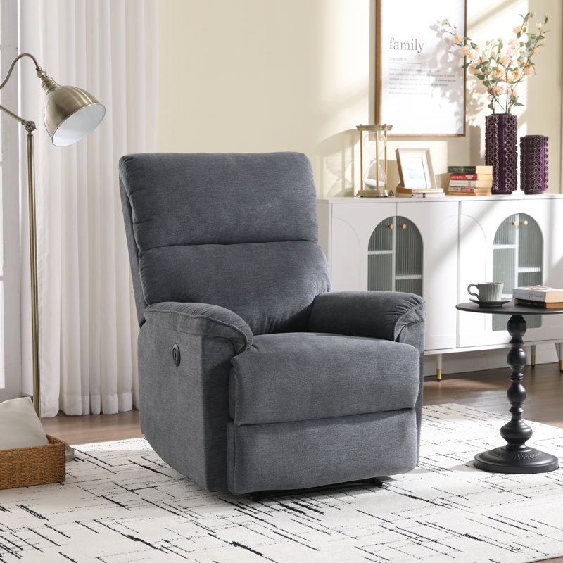 Bardia 31" Wide Minimalist Power Recliner Chair Brown