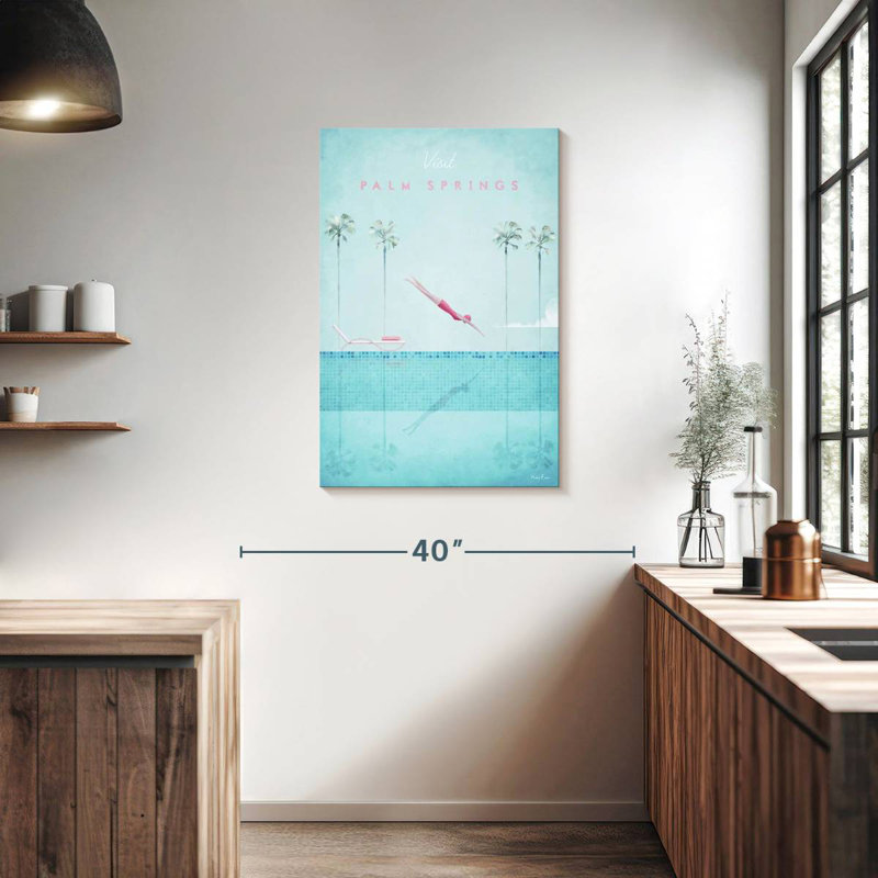 Affiche de voyage rétro Aime Palm Springs, H 36 po x l 24 po