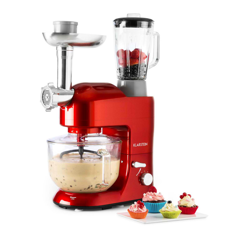 Klarstein 6 Speed 5.2L Stand Mixer, Red