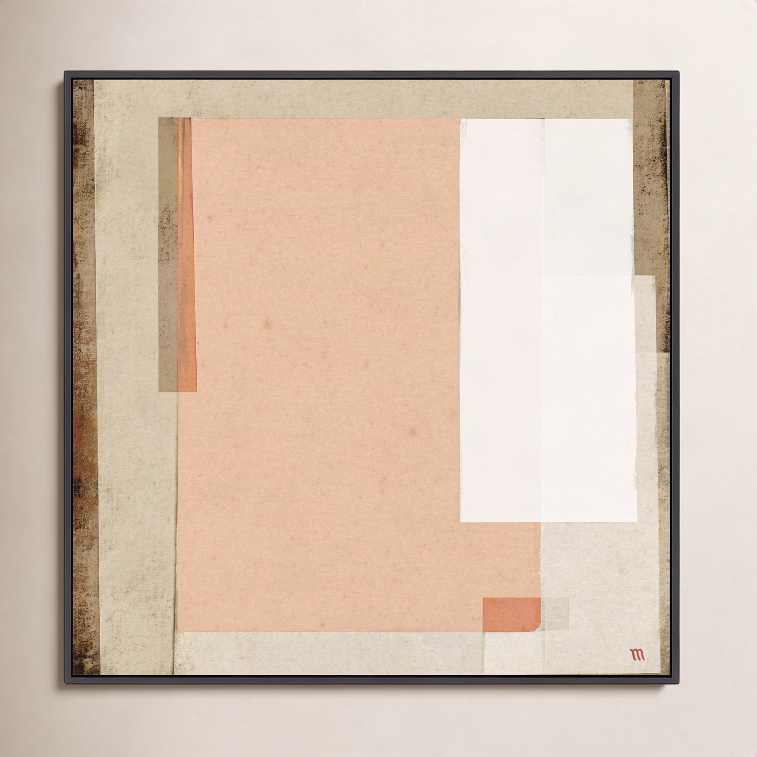 Terracotta Vessels Print by Marco Marella, 16" H x 16" W, Framed Print Canvas without Mat, Black