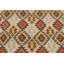 Tapis bleu / beige / orange / orange en laine noué à la main de 5 pi 1 po x 6 pi 6 po Cedorah