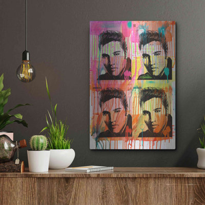 Red Barrel Studio® «Elvis 4» par Dean Russo, art mural en métal