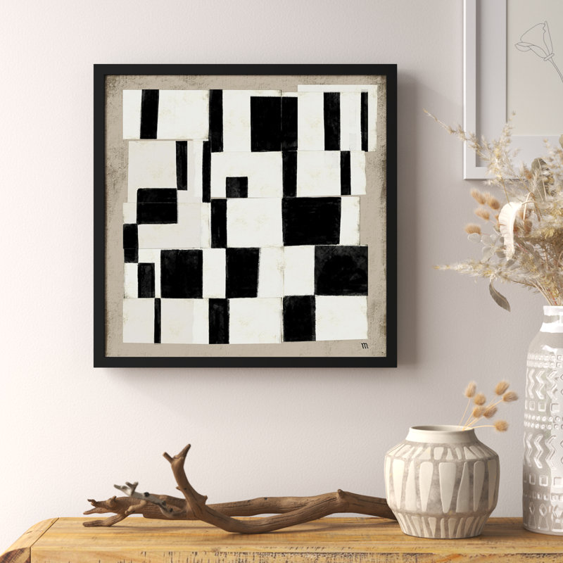 Quantic Game Board by Studio M - Picture Frame Painting, 24" H x 24" W x 1.25" D, Black Framed