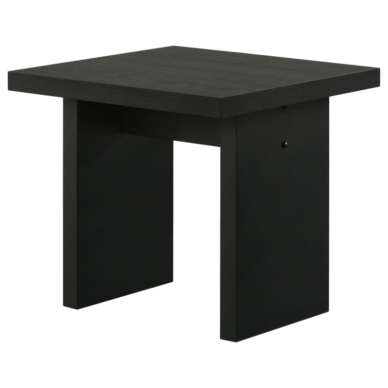 Table de bout d'appoint carrée Vule, Noir