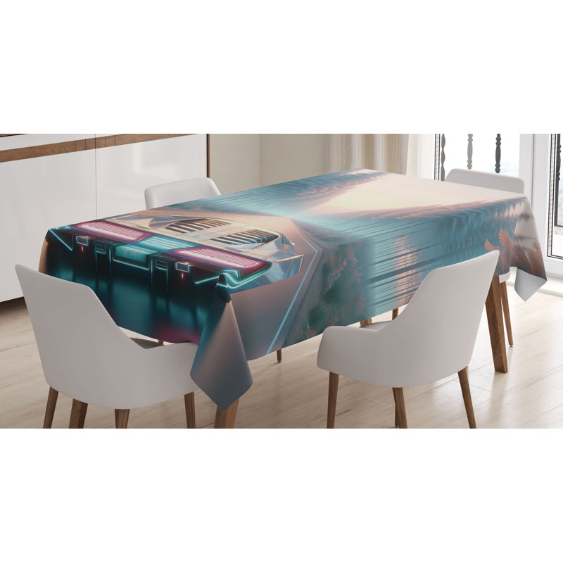 Leaon Rectangle No Pattern Microfiber Tablecloth, 90" Rectangle