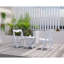 Table et chaise pliantes blanches, 2 chaises pour des moments de tranquillité à l'extérieur ou à l'intérieur.