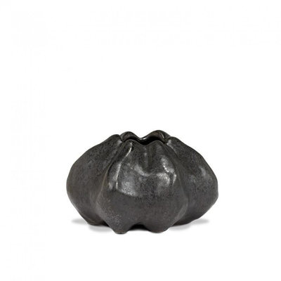 Matte Black Small Knobby Vase
