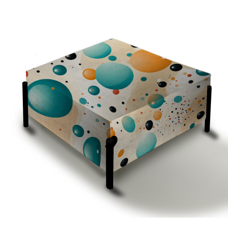 Motif à pois de la culture - Grand repose-pieds carré à pois