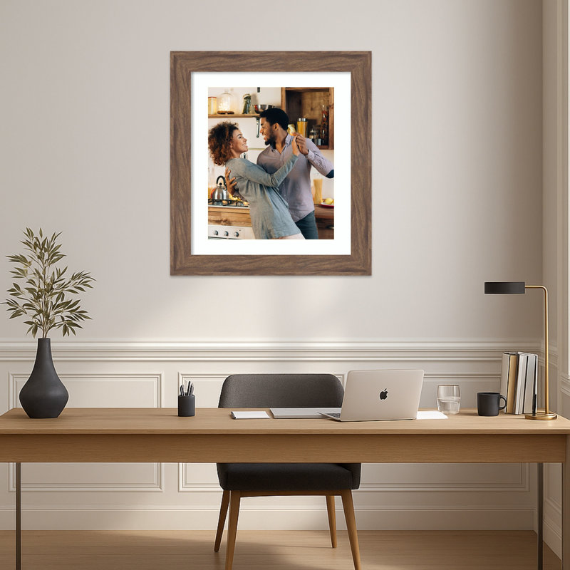Cadre photo brun moyen pia, 20 x 24 emmêlés à 16 x 20