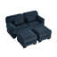 Canapé modulaire en U Cloud Couch, canapé 2 places avec 2 repose-pieds, coussins de siège épais et confortables, tissu en velours côtelé respirant-481316376