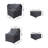 Housse pour ensemble de conversation en rotin Huang