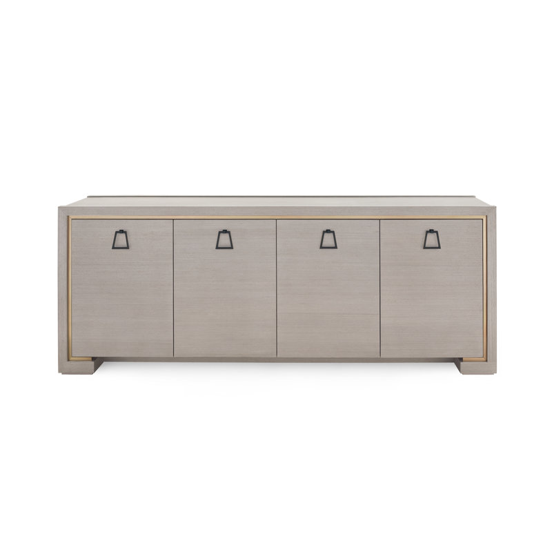 Blake 72.5'' W Solid Wood Sideboard, Taupe Gray