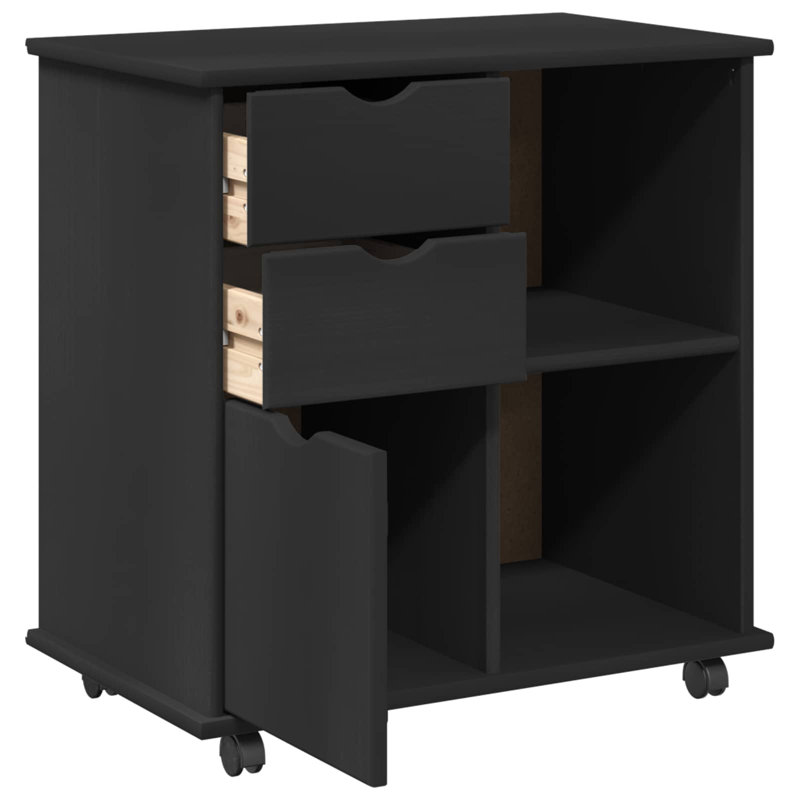 Solid Wood Standard Accent Cabinet, Black