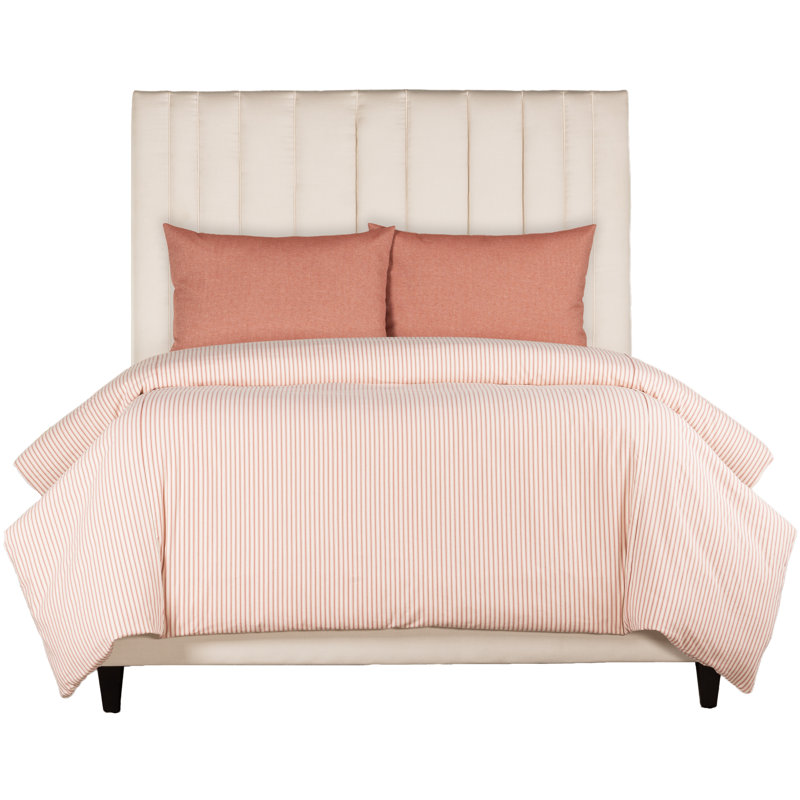 Ensemble de housse de couette Birch Lane, Housse de couette simple + 1 taie décorative stan, Rouge