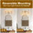 3-Light Floral Wall Sconce With Green Or Amber Glass Shades-42747062