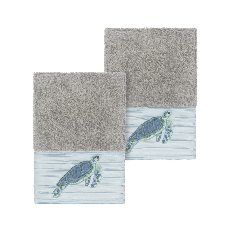 Essuie-mains en coton turc Mia, Gris foncé