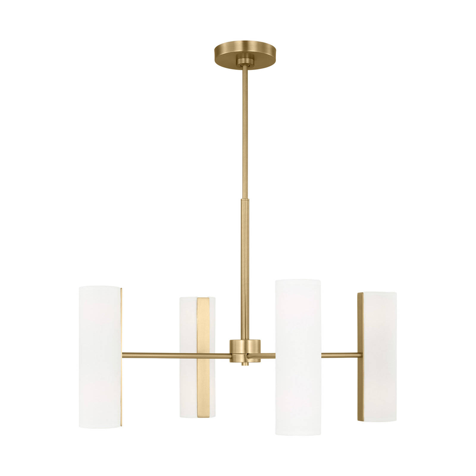 Capalino 8-Light Chandelier, Satin Brass, 19.625" H x 30" W x 30" D