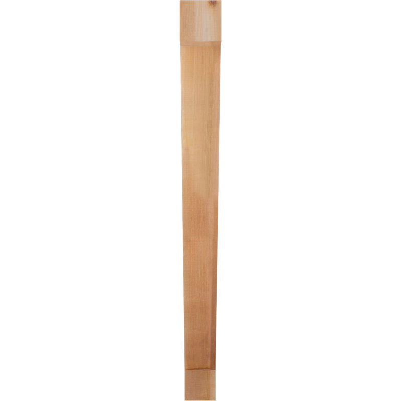 Support de bloc traditionnel, Cèdre rouge de l'Ouest (lisse), H 46 po x l 4 po x P 46 po