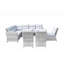 Angulay 9 - Person Wicker Patio Dining Set with Rectangular Table , Cushions Included
