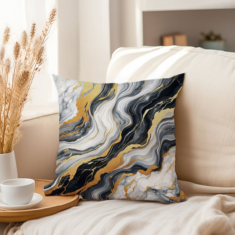 Abstrait, géode, cristaux, agate de marbre, rêve moderne, H 18 po x l 18 po