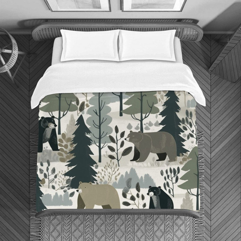 Bear Polyester Duvet Cover, Queen Duvet Cover