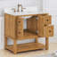Meuble-lavabo simple 36 po avec plateau en marbre Janus-1996501556