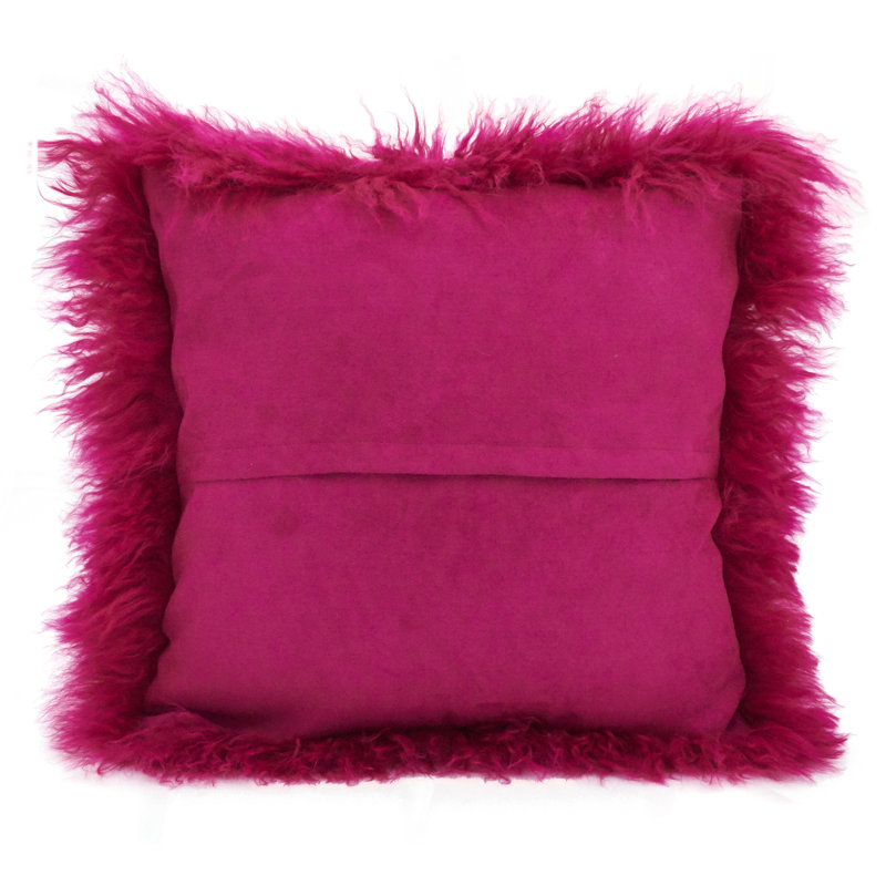 Iyana Wool Throw Pillow, Oyster, Square 16"