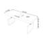 Bureau blanc rectangulaire en bois manufacturé-1993120384