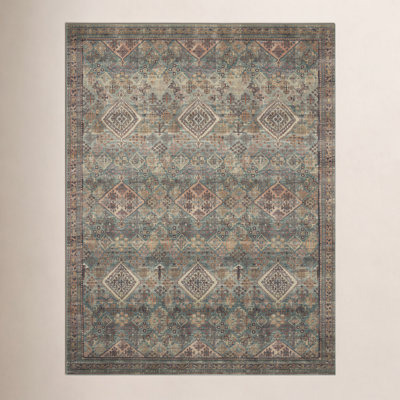 Magnolia Home By Joanna Gaines X Loloi Sinclair Machine Washable Turquoise / Multi Area Rug