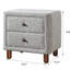 Table de chevet 2 tiroirs Grey Boucle