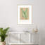 «Green Caladium Leaf Illustration» par pictufy, reproduction d'art encadrée sur bois-1994633097