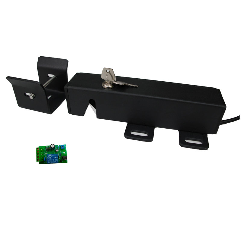 Black Electric Lock for Swing Gate Opener with Keys