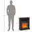 27" Electric Fireplace Heater with Mantel, Remote Control-104234752