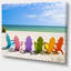 Photographie de plage, art mural, chaises Adirondack, reproduction côtière - chaises de plage Adirondack-574303909-574303962