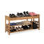 Banc de rangement pour chaussures en bois massif avec coussin-600353767