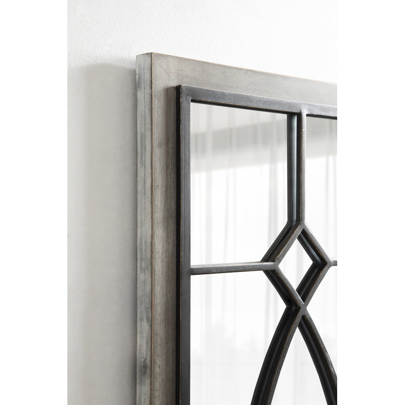 Miroir mural Farmhouse, 42 po x 16 po, Gris
