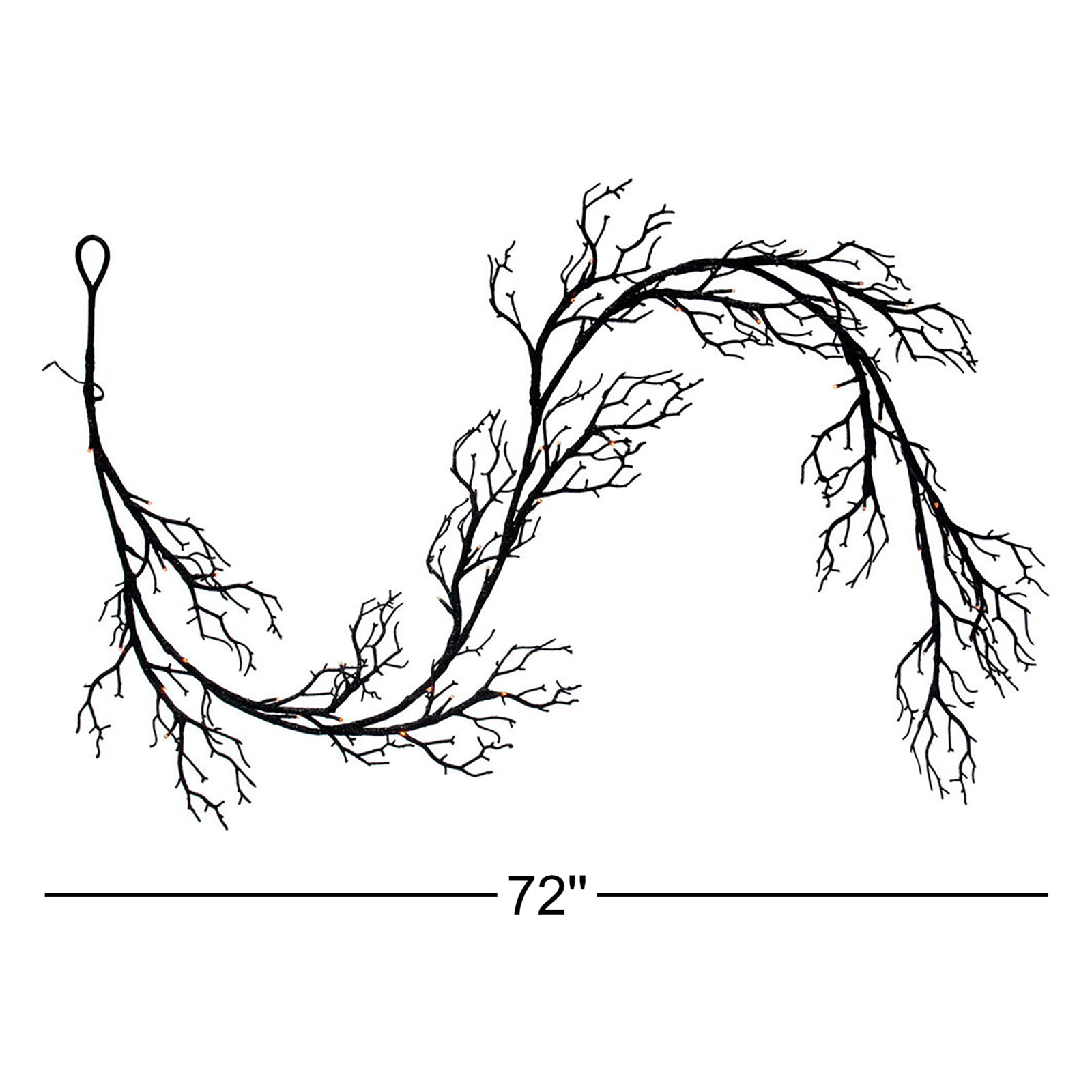 72" L Pre-Lit Twig Halloween Garland 
