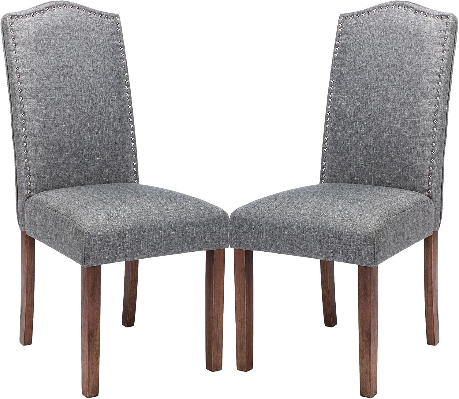 Red Barrel Studio® Smoky Grey Upholstered Parsons Dining Chairs